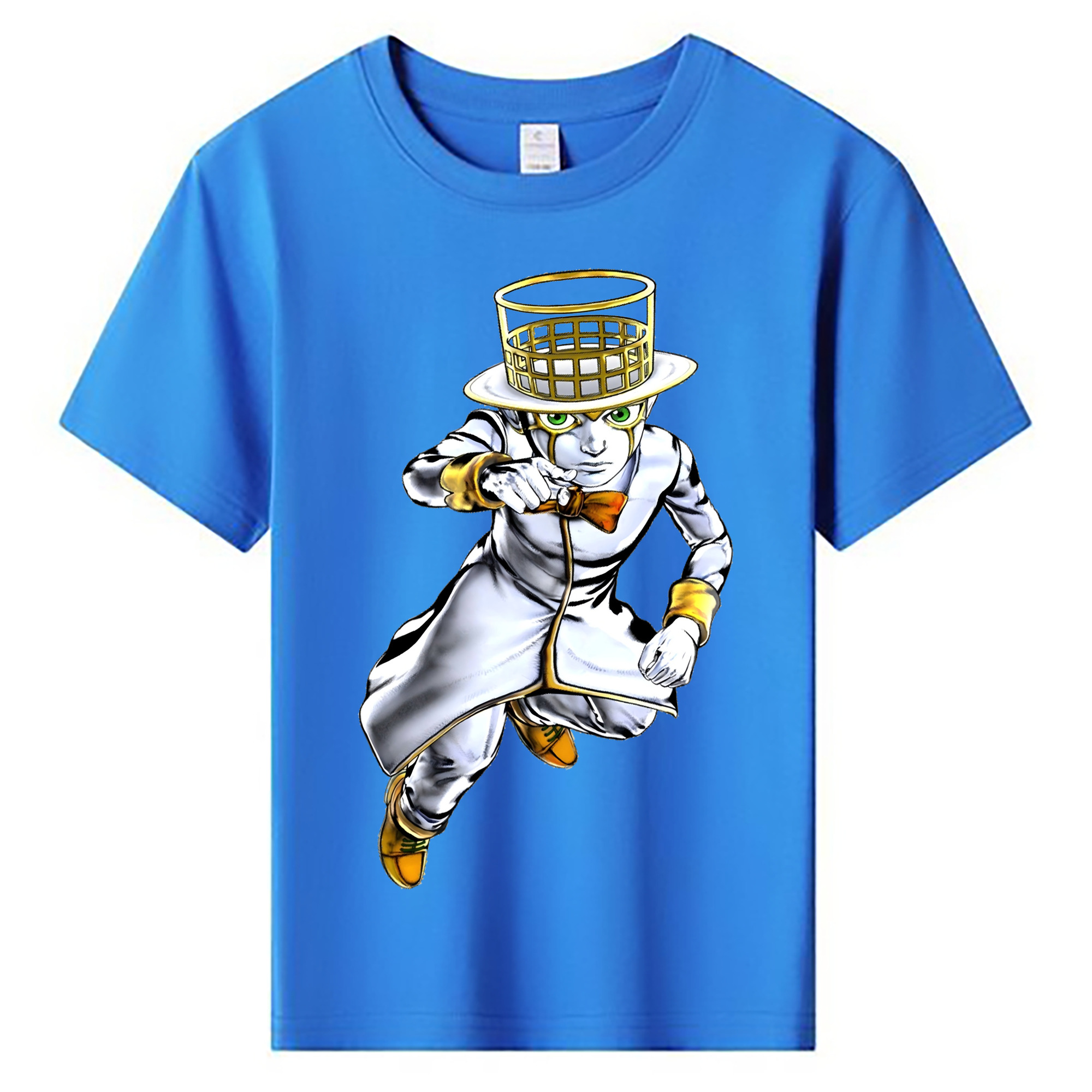 （画像用） ジョジョの奇妙な冒険 岸辺 露伴（きしべ ろはん） JoJo's Bizarre Adventure Rohan Kishibe 綿100％キッズTシャツ（フロントプリント）